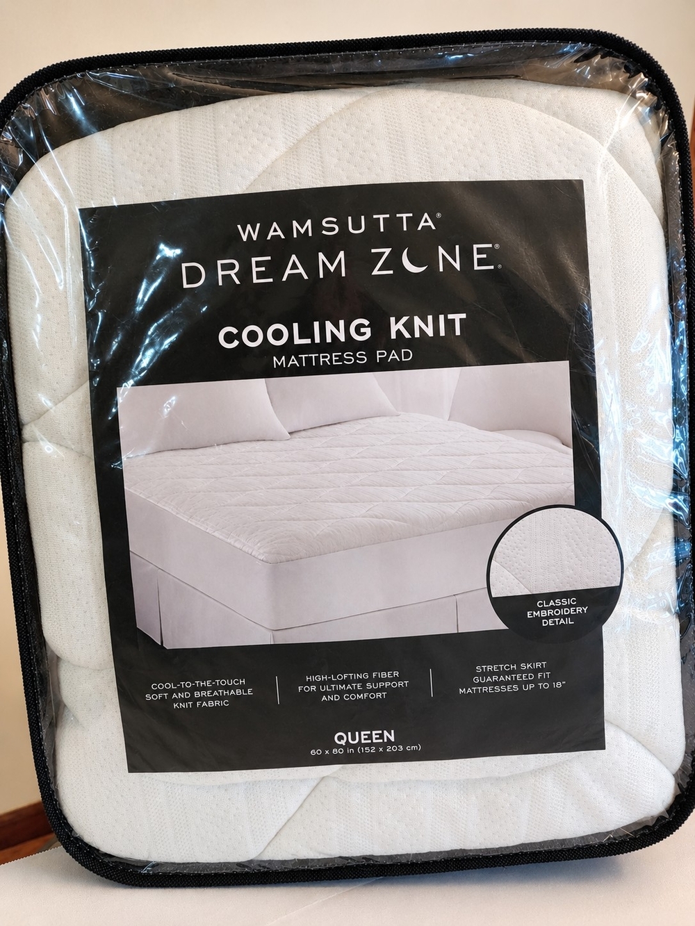 Wamsutta Dream Zone Cooling Knit Mattress Pad - White